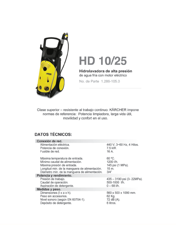 Hidro lavadora alta presión