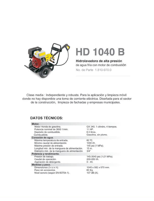 hidro lavadora de alta preción