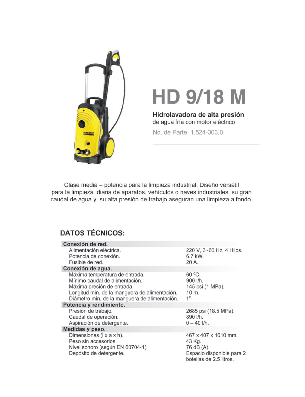 Hidro lavadora alta presión